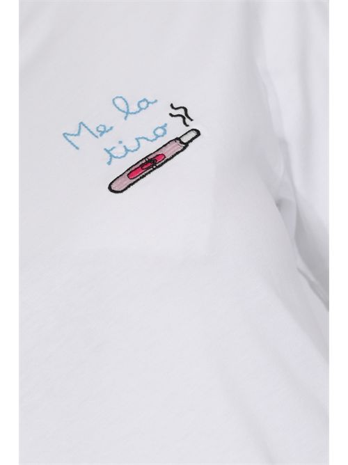 T-shirt Emilie in cotone con ricamo Me la Tiro Mc2 Saint Barth | EMI000109586L